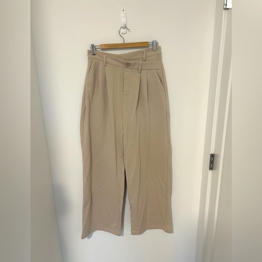 Pazzo casual asymmetrical wide leg cotton trouser